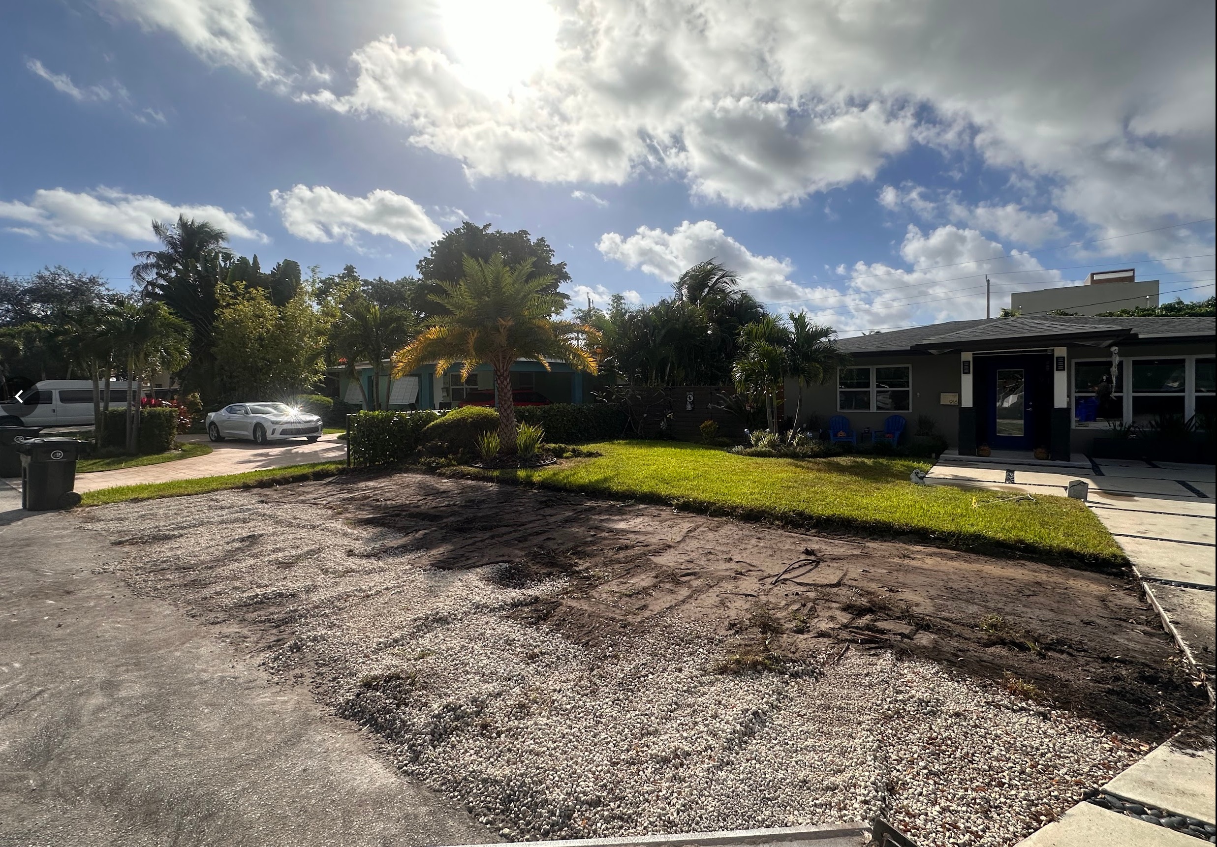Driveway demolition and site preparation in South Florida